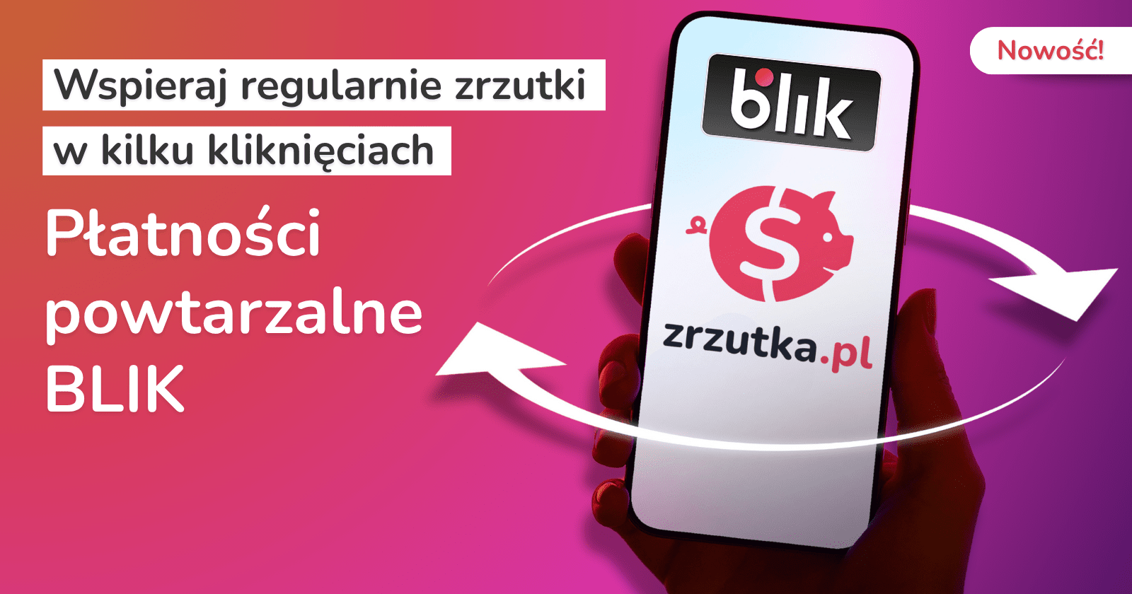 Płatności powtarzalne BLIK na Zrzutka.pl – wspieraj regularnie!