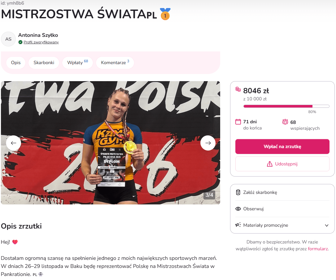 zrzutka na marzenia