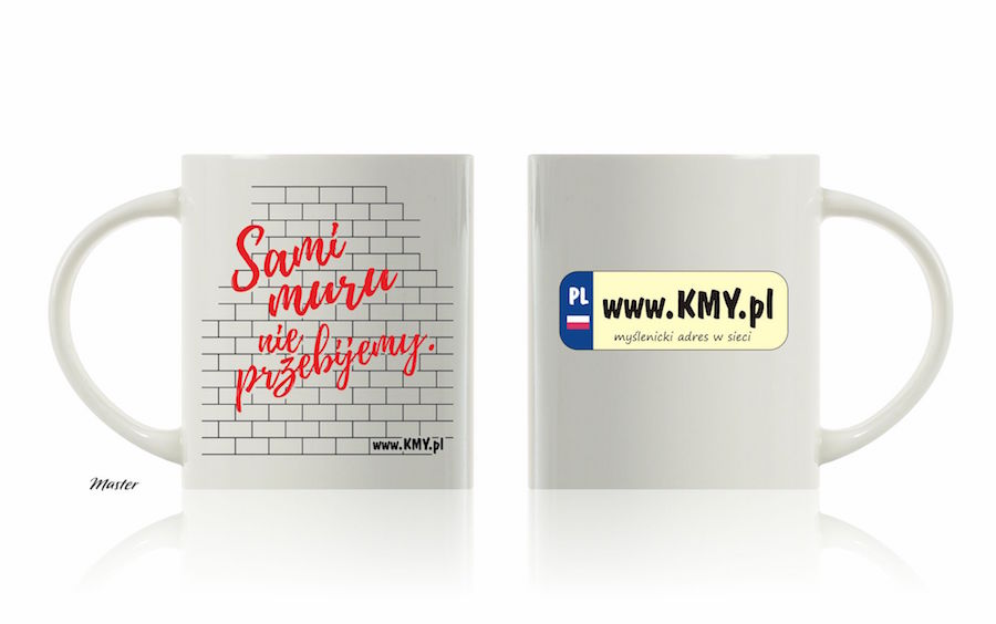 Unikalny kubek KMY.pl "Sami muru nie przebijemy"
