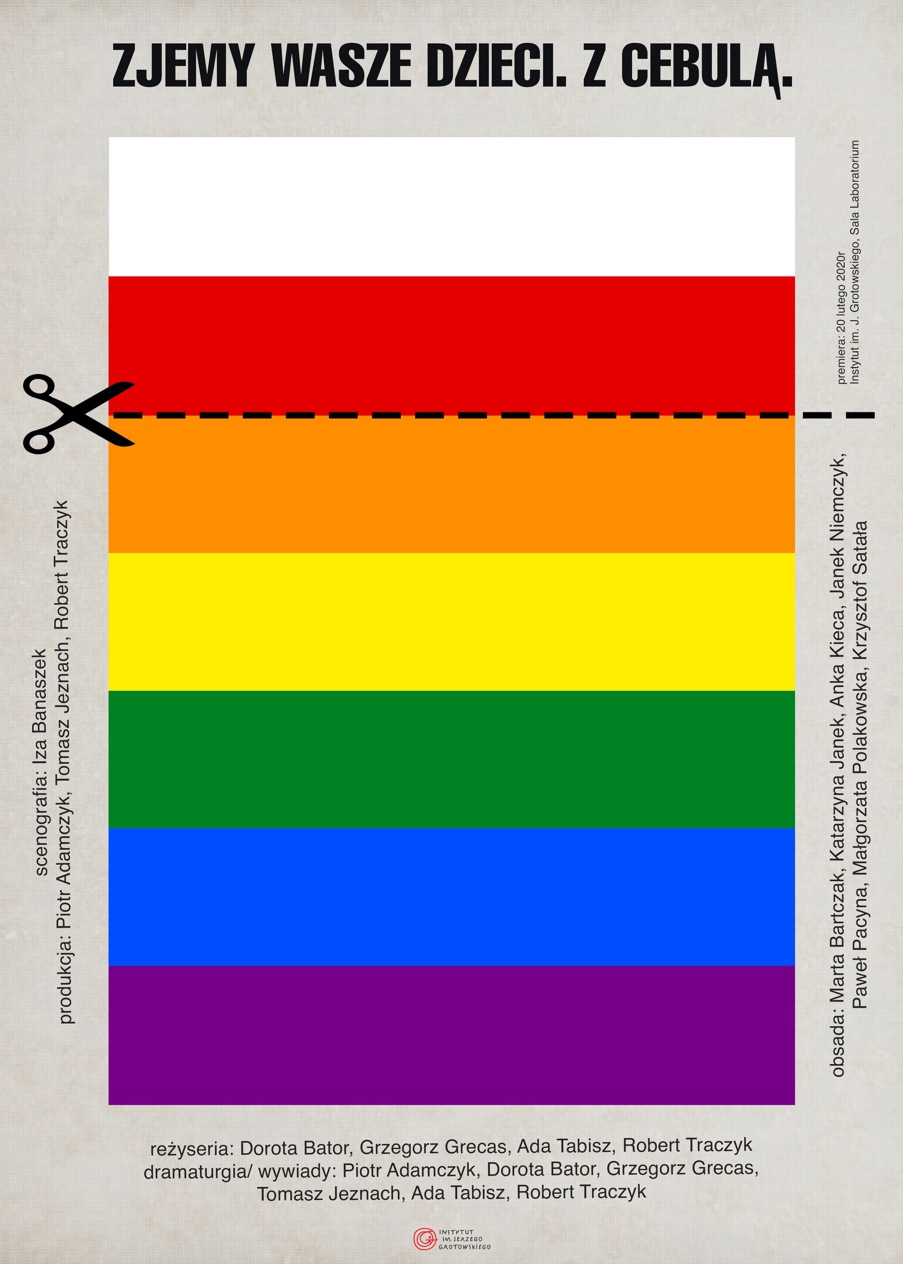 Plakat spektaklu autorstwa Izy Banaszek