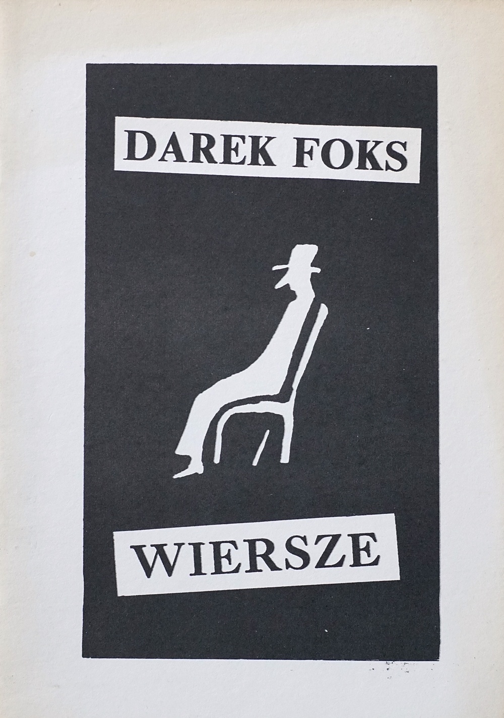 Książka „Wiersze” Darka Foksa z autografem (1989)