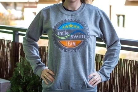 Bluza smile-swim team Szara rozmiar S bez kaptura
