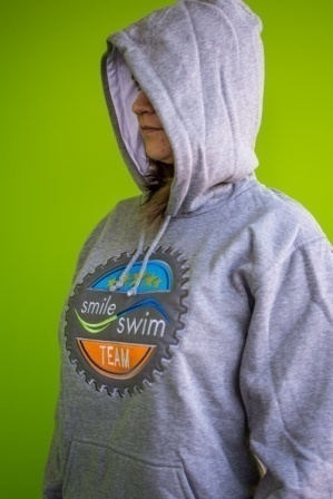 Bluza smile-swim team Szara rozmiar L z kapturem