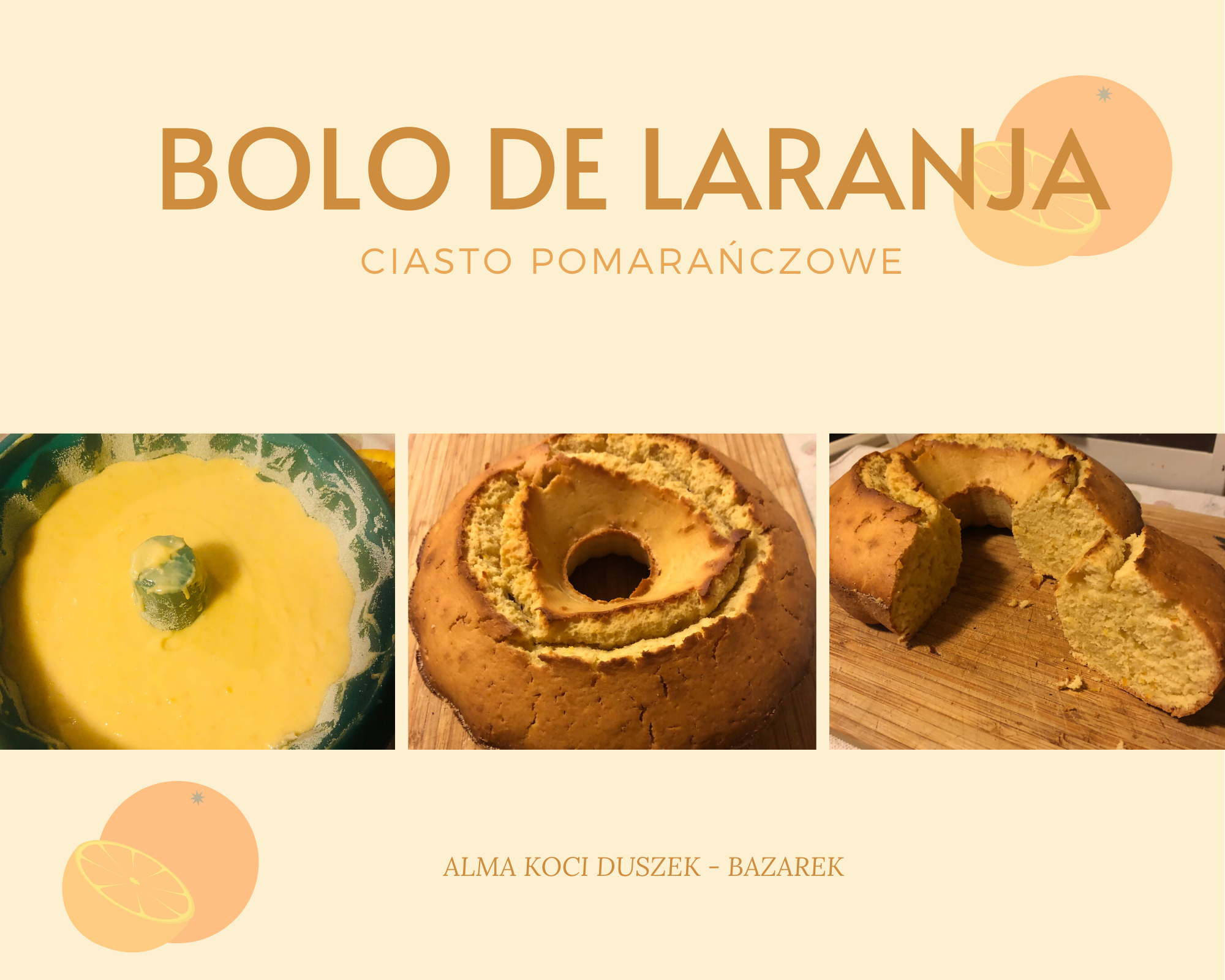 Bolo de Laranja - portugalskie ciasto pomarańczowe