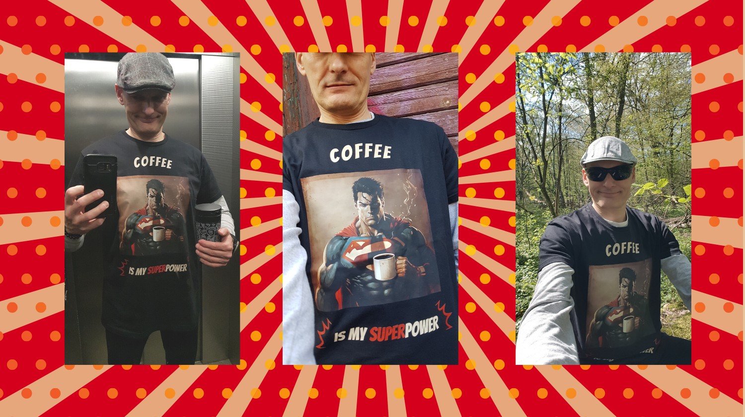 T-Shirt No 1 z serii SuperPower.coffee