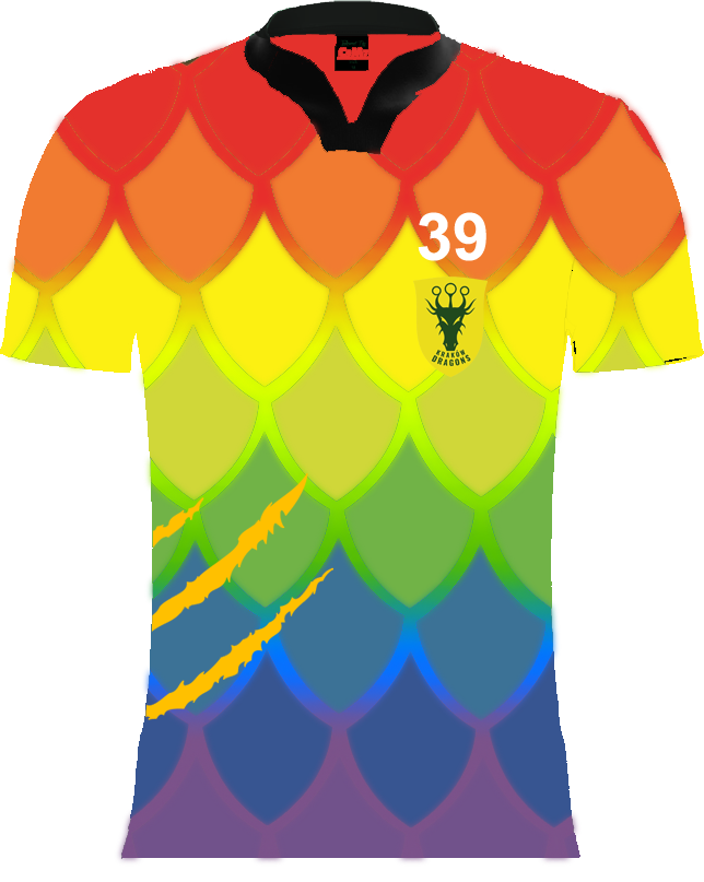 Tęczowa koszulka drużynowa Kraków Dragons
